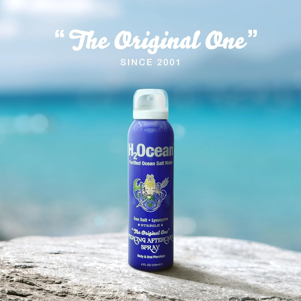 H2Ocean nose piercing use supports gentle cleansing during healing.