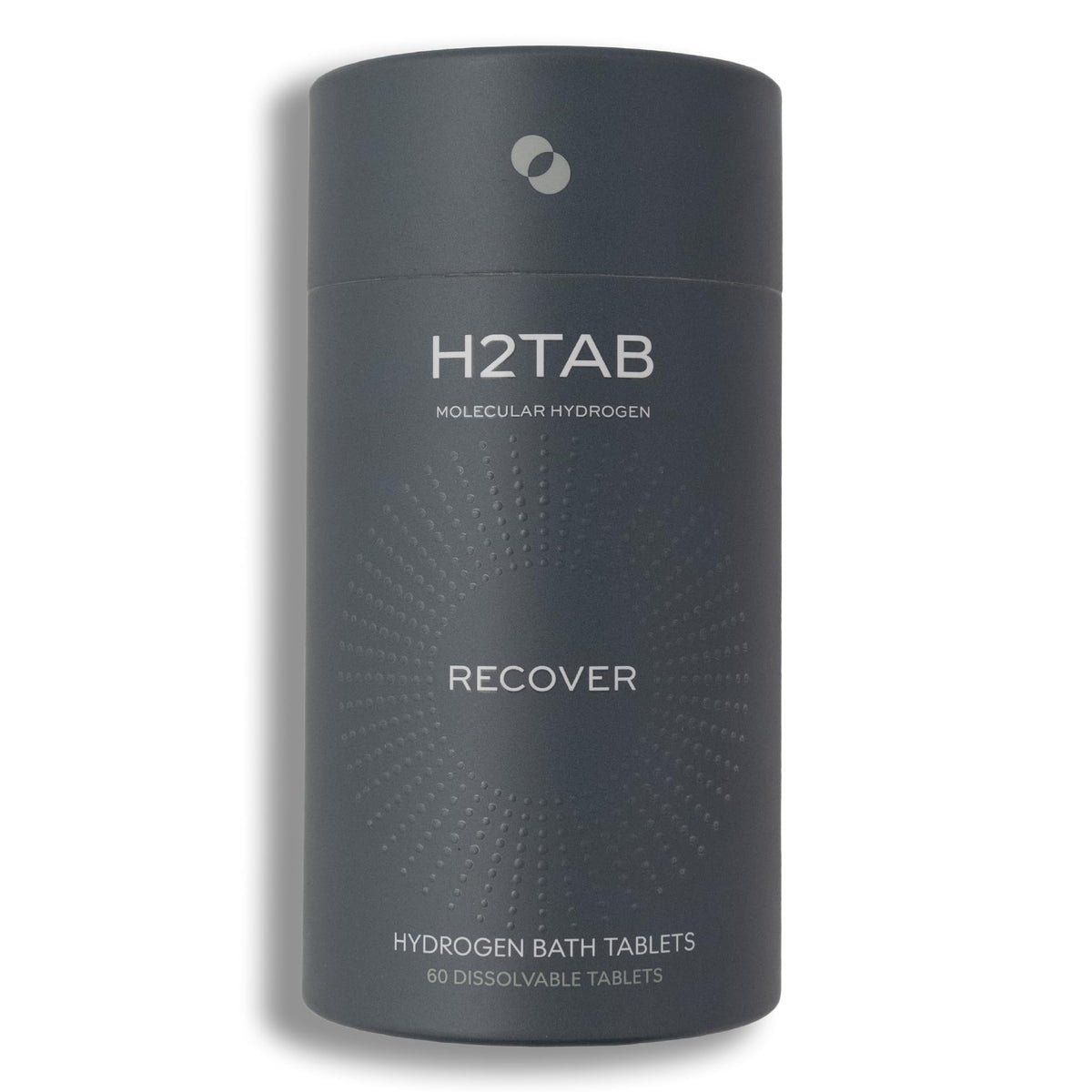 H2TAB bottle front label shows fragrance-free tablets for recovery.