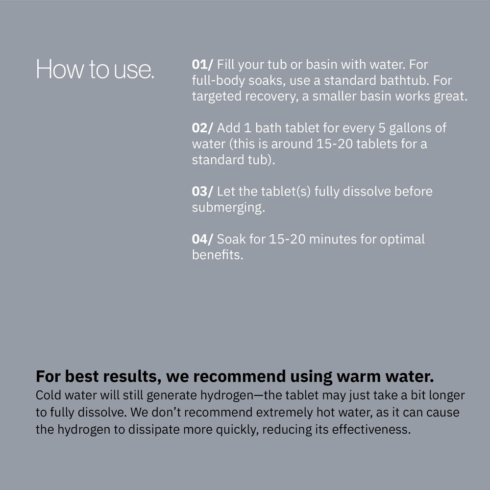 Hands and feet soak with H2TAB for targeted relief.