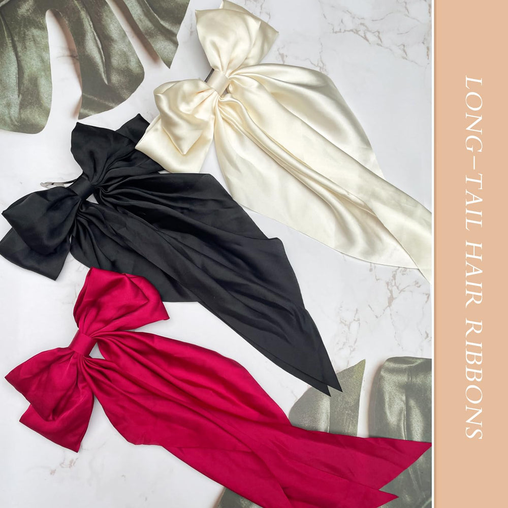 HAALII clip satinado rojo, acento vibrante para looks elegantes