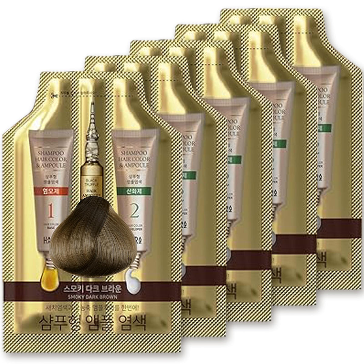 HAARAZ Instant Hair Dye Shampoo Ampoule bottle pour for quick color application