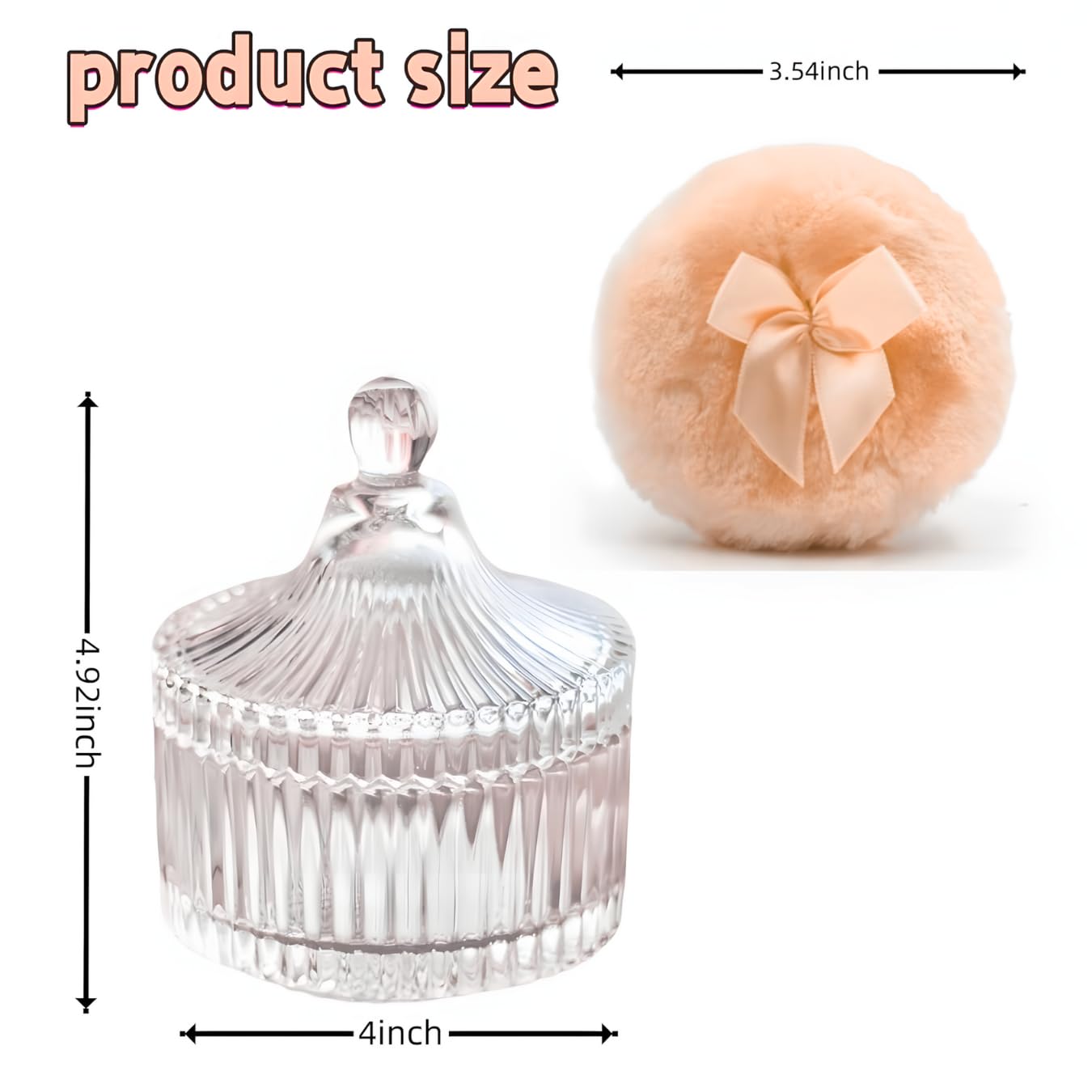Habitable Tree puff with bow detail adds charm during makeup application.