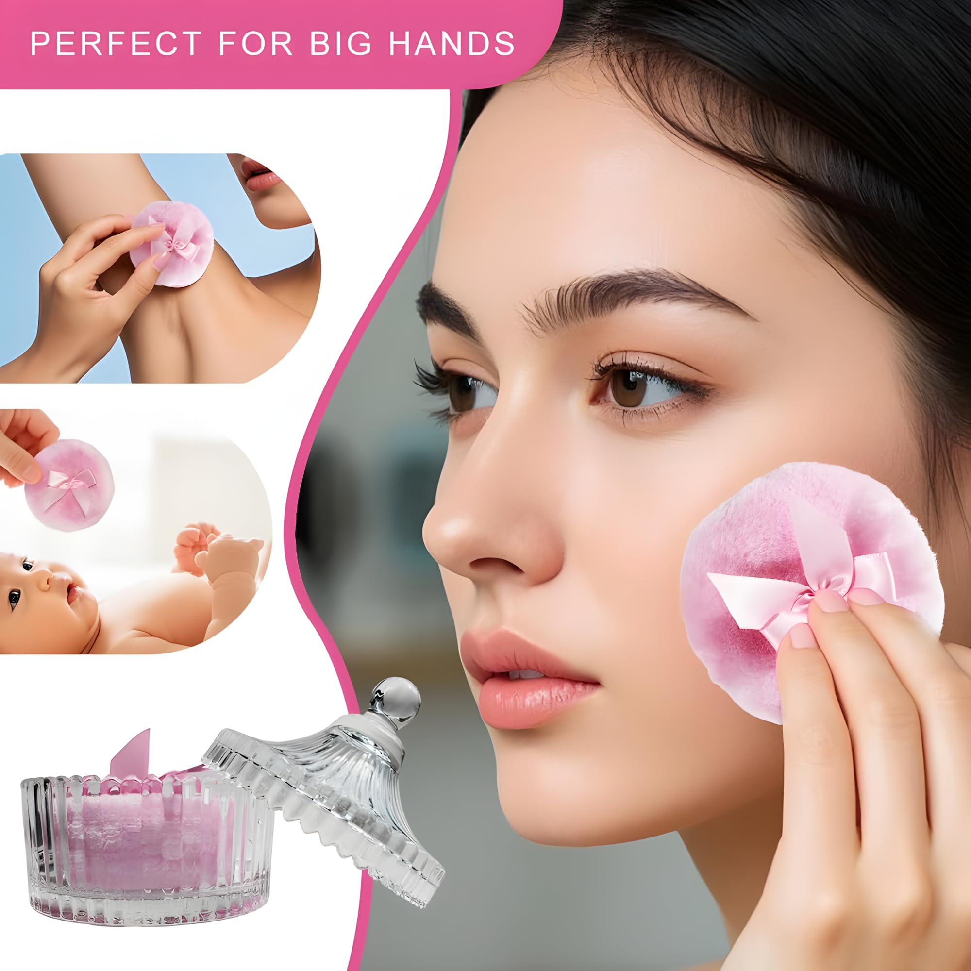 Habitable Tree reusable puff set ideal for talc and loose powder