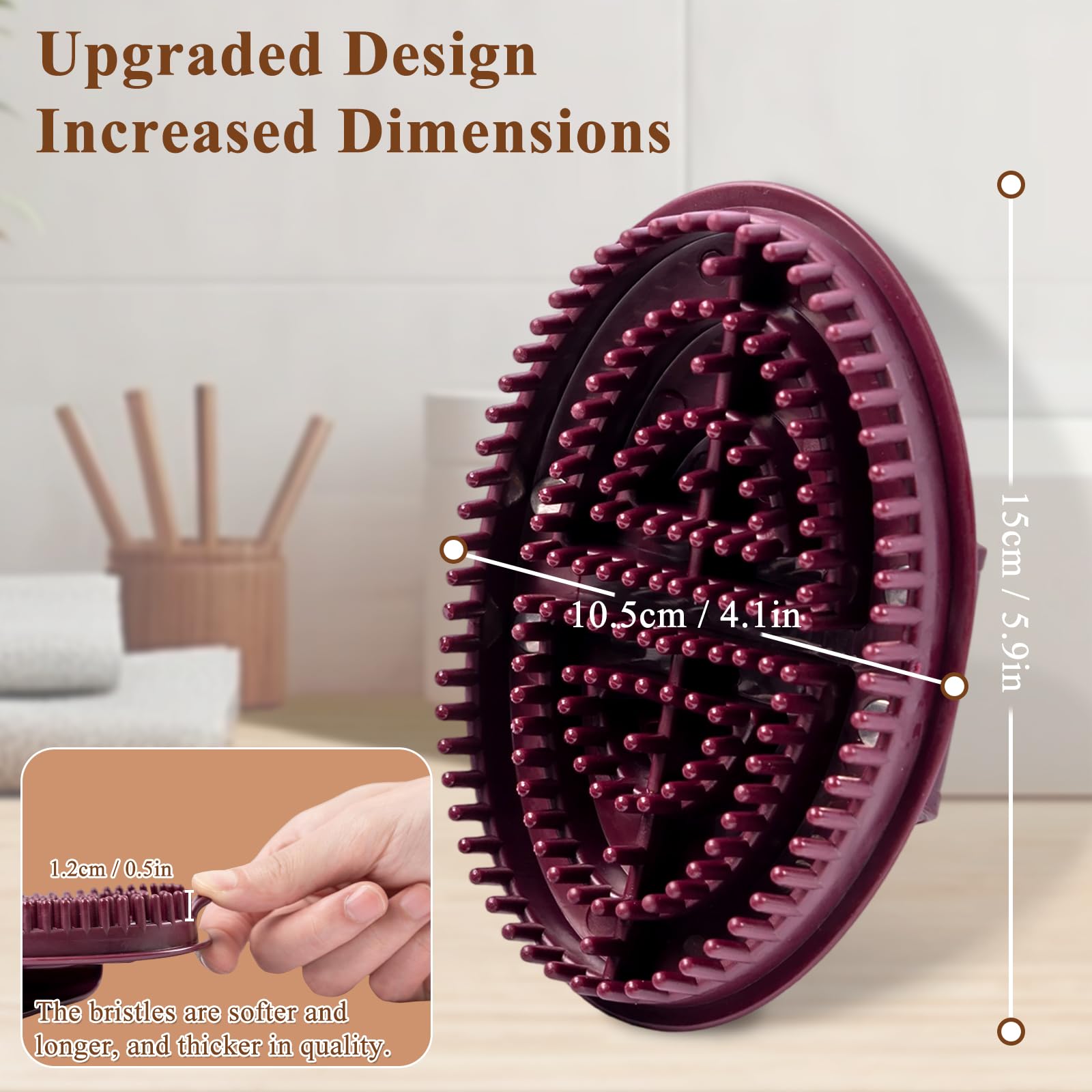 Cepillo meridiano Hacole tamaño grueso, diseño cómodo