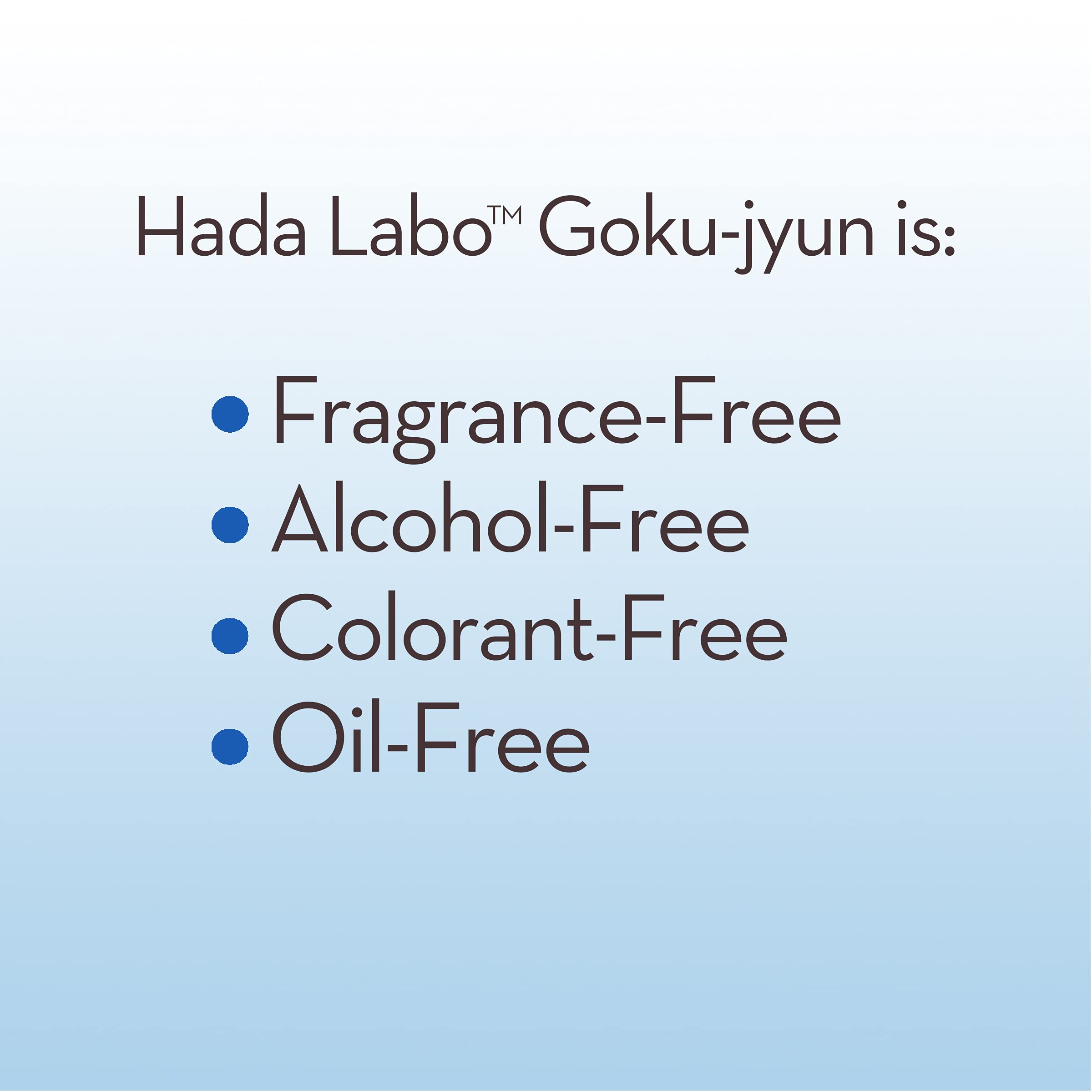 Ingredientes: tres tipos de ácido hialurónico en la loción Gokujyun