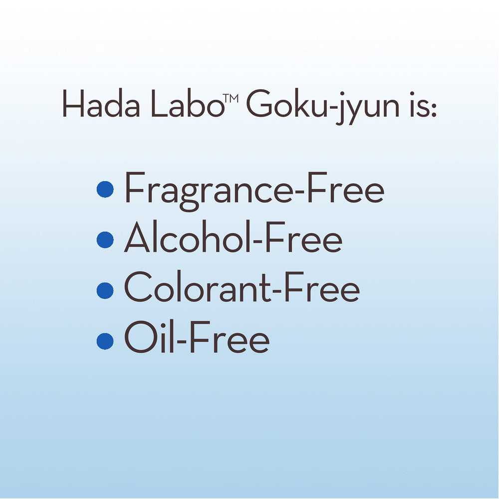 Ingredientes: tres tipos de ácido hialurónico en la loción Gokujyun