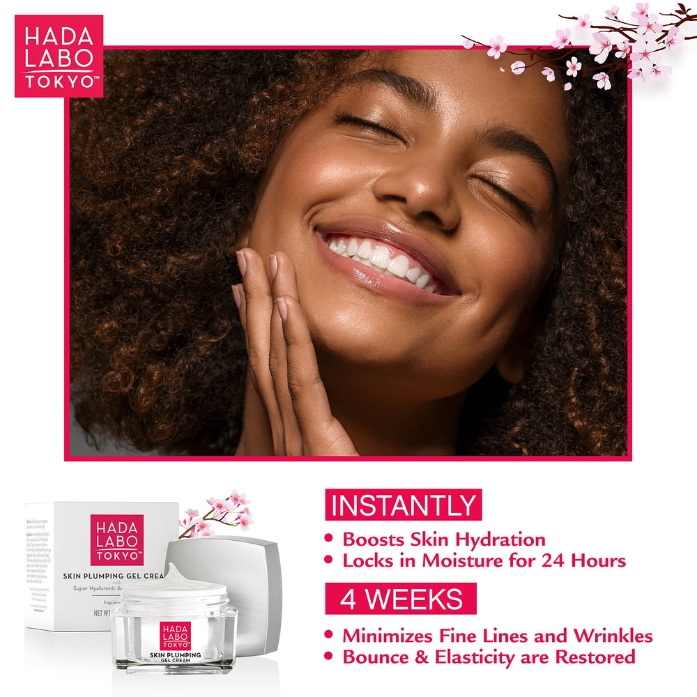 Collagen in Hada Labo Tokyo Plumping Gel Cream aiding skin resilience