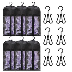 Hadwoer dustproof bag material provides shield against dust and moisture for wigs.