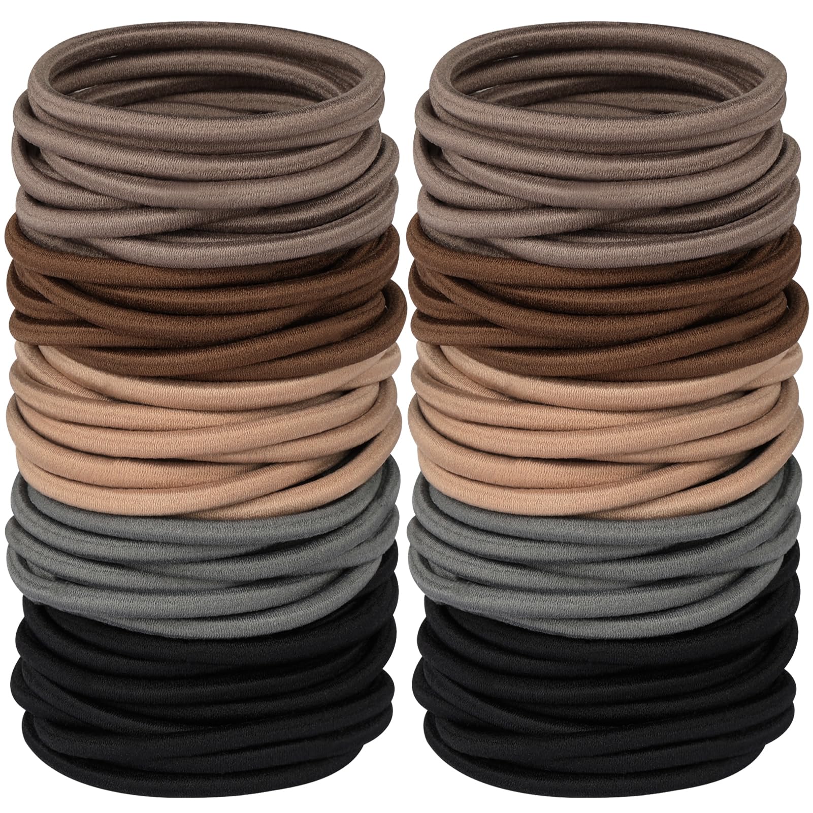 Bandas elásticas Hageolan multicolor para cabello, 120 unidades, listas para uso diario sin daño.