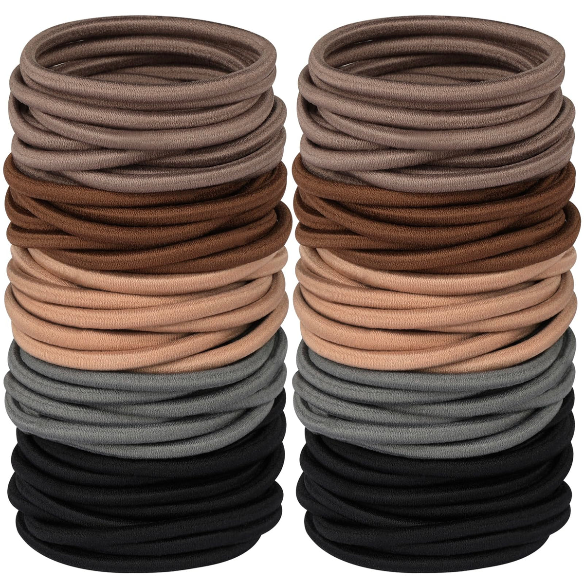 Bandas elásticas Hageolan multicolor para cabello, 120 unidades, listas para uso diario sin daño.