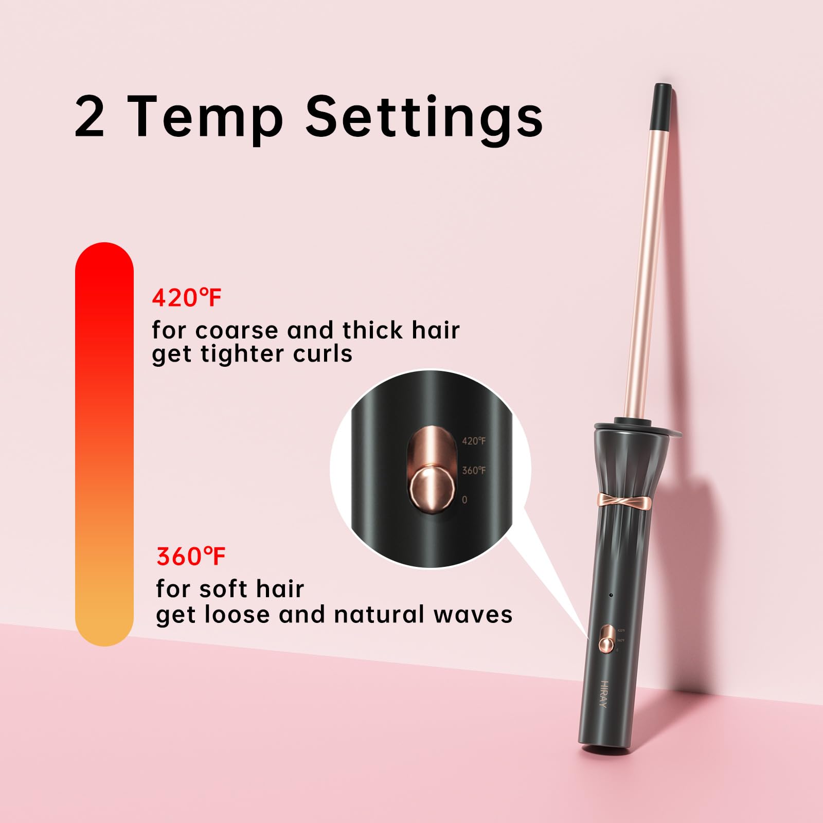 Hahahope dual-temperature 360°F and 420°F cover hair needs.