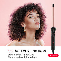 Hahahope ceramic-barrel curling wand enables precise small curls with even heat.
