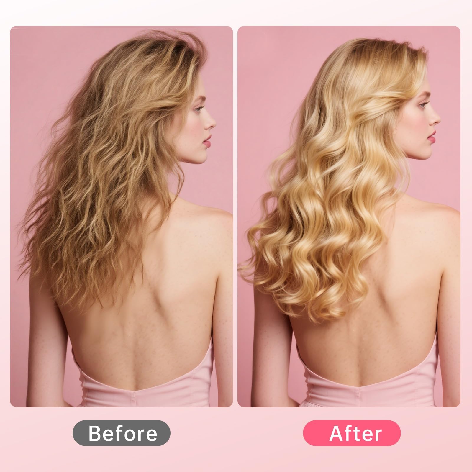 Hahahope curling iron with 360-degree swivel cord ensures tangle-free operation.
