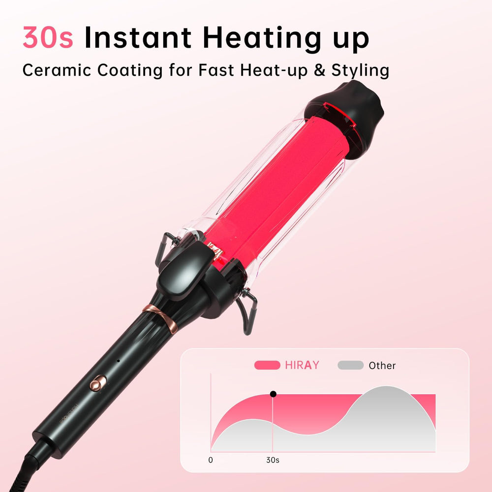 Hahahope curling iron rose gold finish combines style with durable performance.