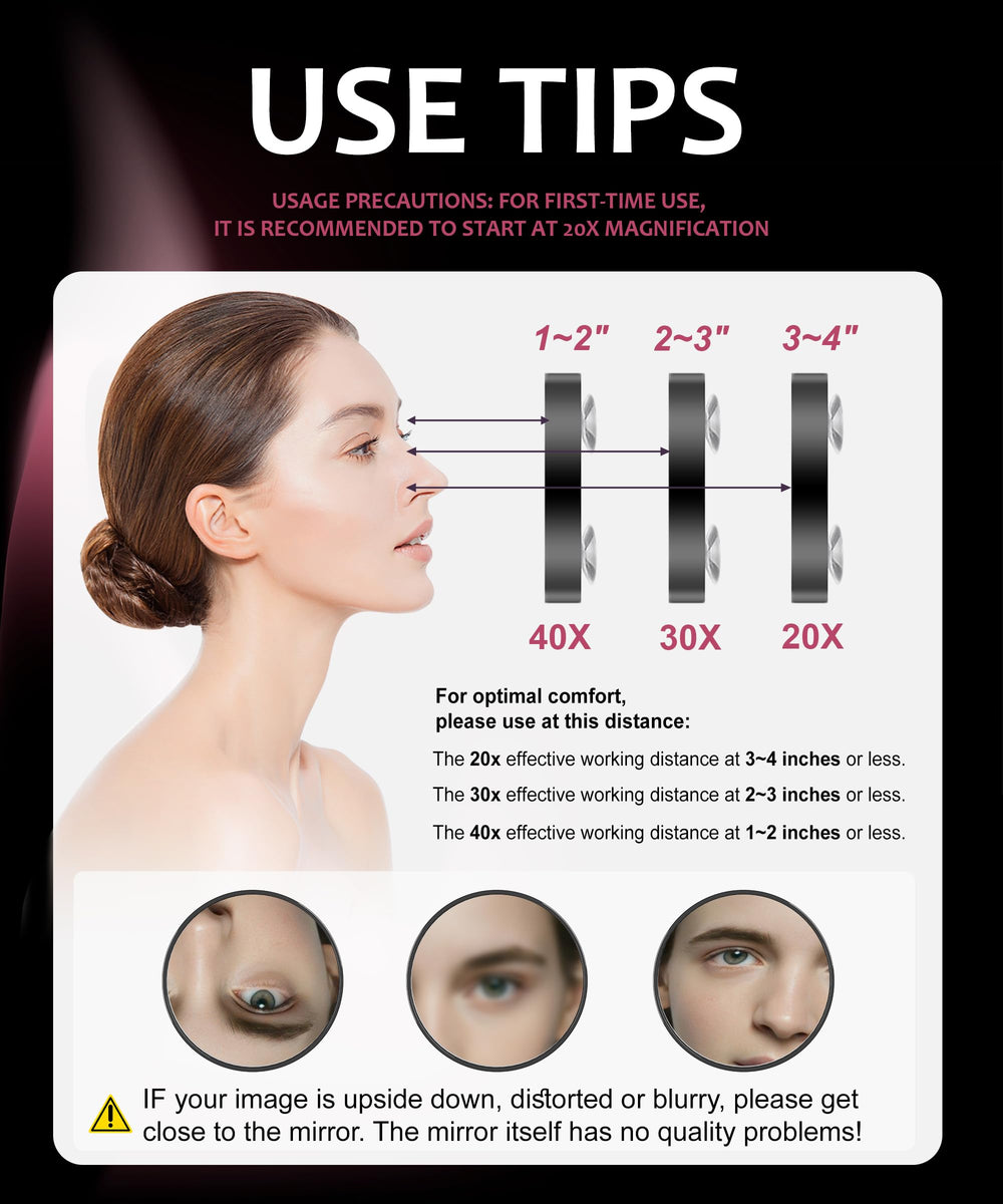 Haikopoon mirror set with tweezers and suction cups
