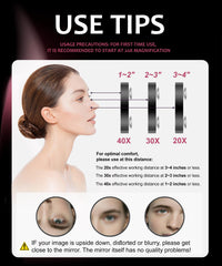 Haikopoon mirror set with tweezers and suction cups