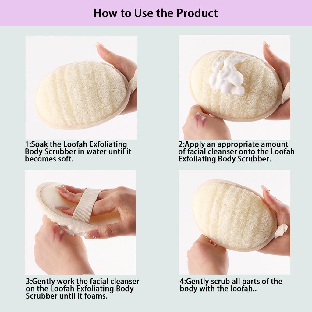 Haikuluo biodegradable loofah sponge; natural fibers for eco-friendly cleansing.