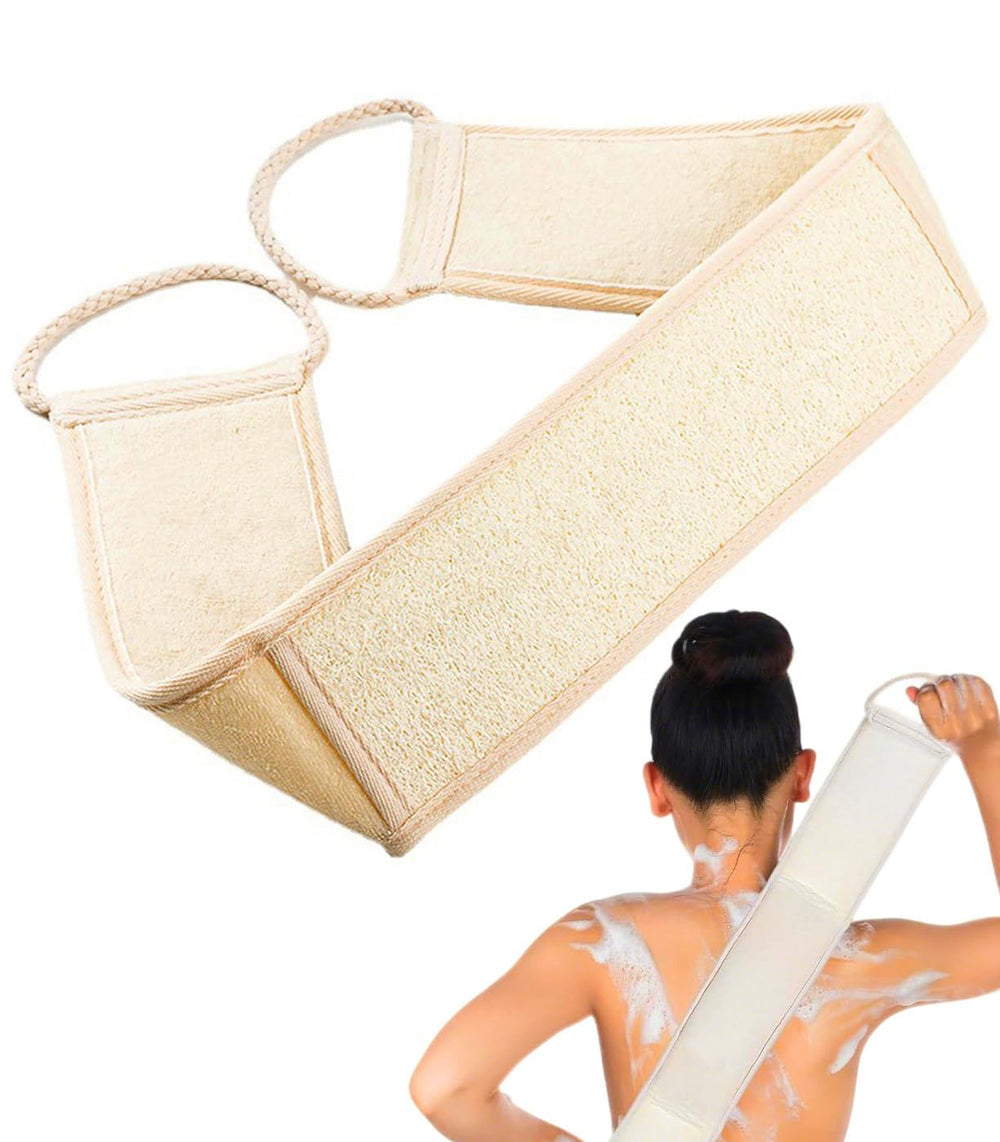Haikuluo natural loofah back scrubber for deep cleansing and exfoliation