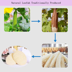 Haikuluo 3-pack loofahs with hanging loops for quick drying and storage.