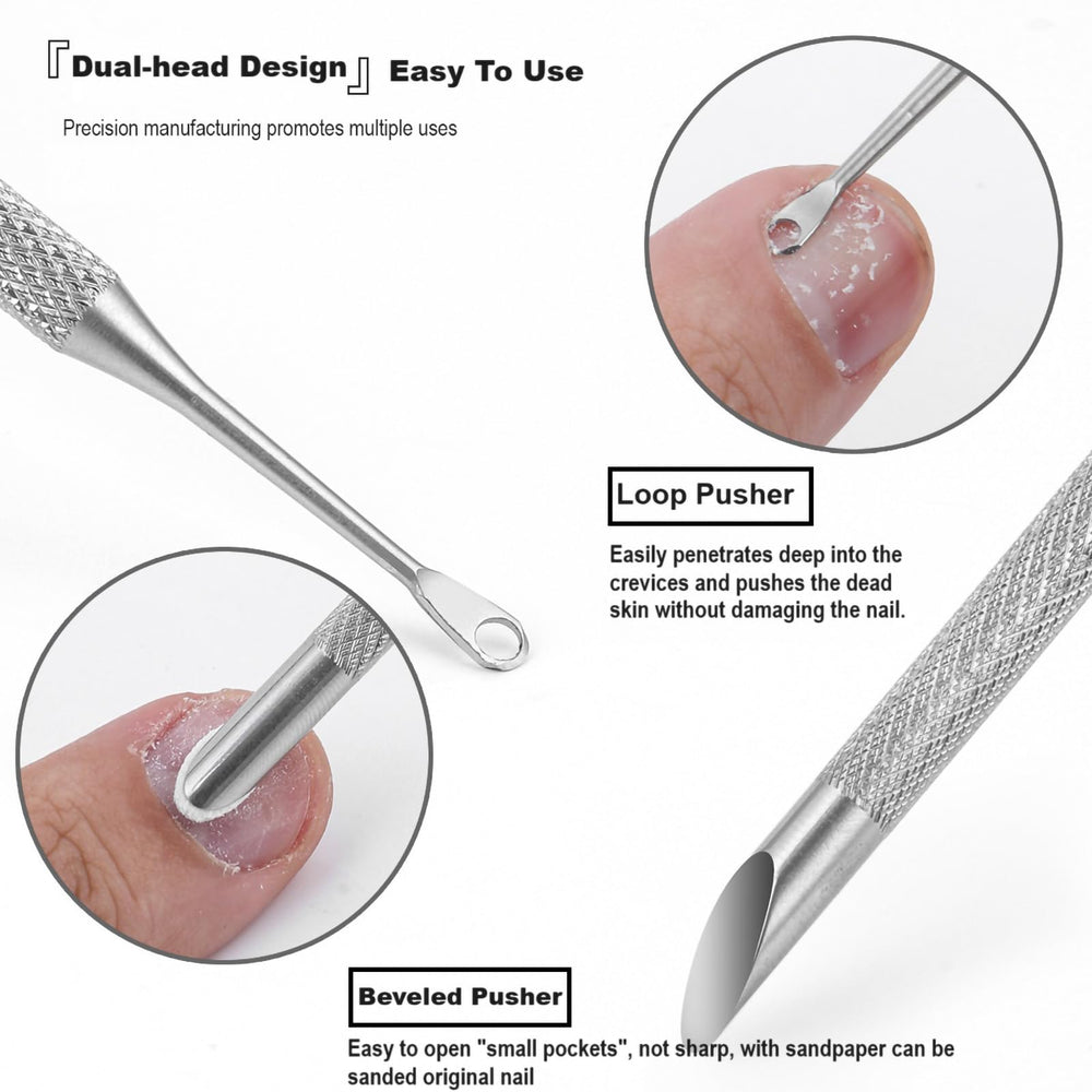 HaimiLiya stainless steel cuticle pusher delivers durable, professional-grade results.