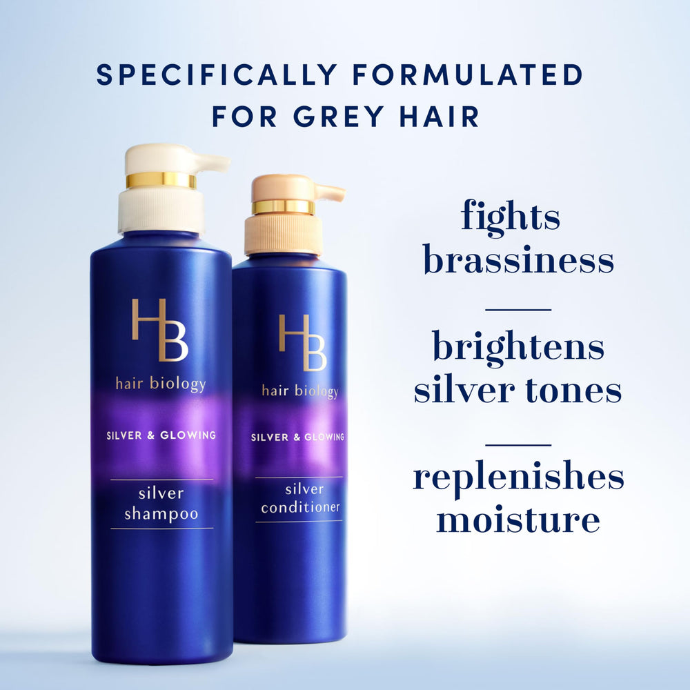 Conjunto Hair Biology 2 unidades: cuidado diario para cabello gris saludable.