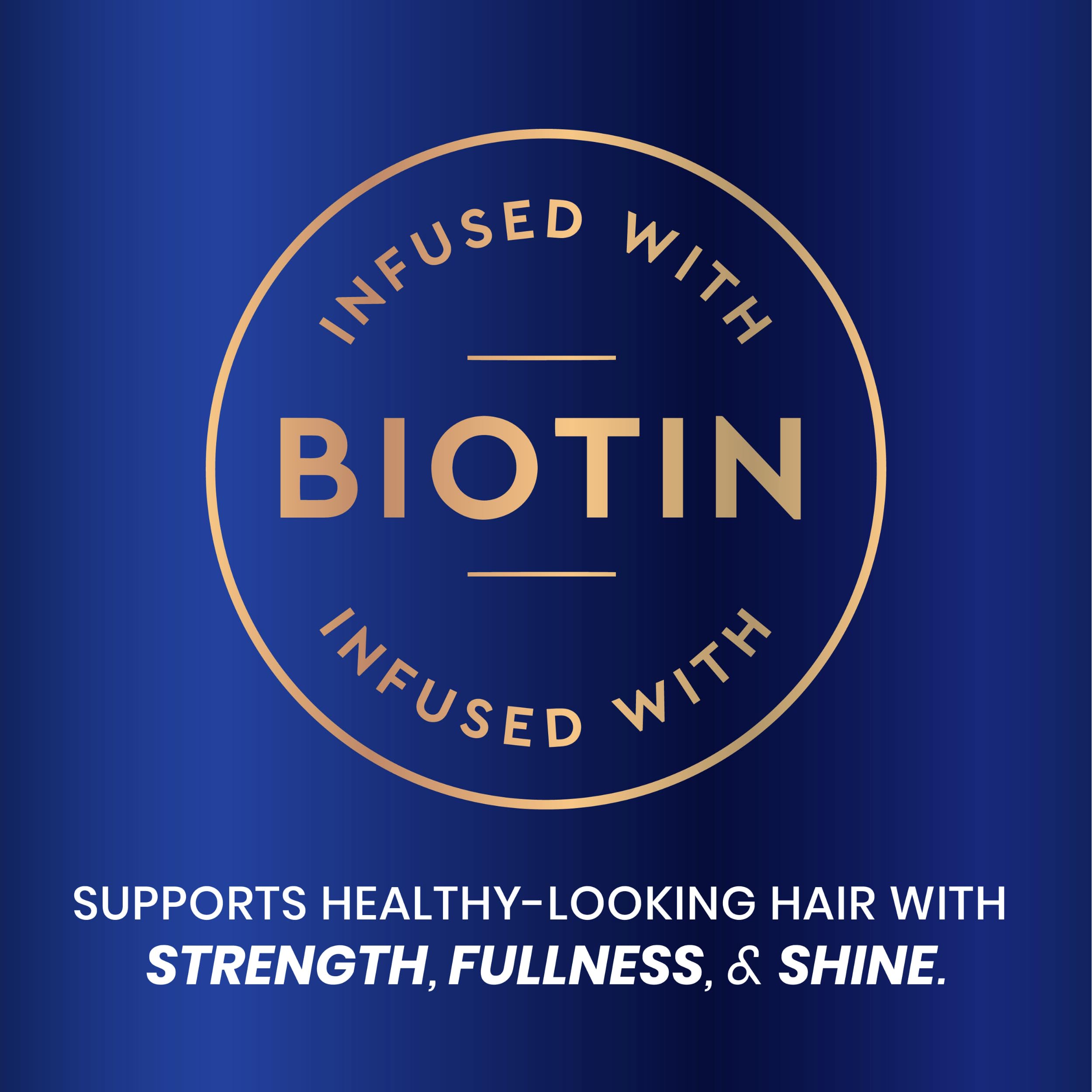 Hair Biology thickening treatment spray showing instant strand thickening for a fuller look.