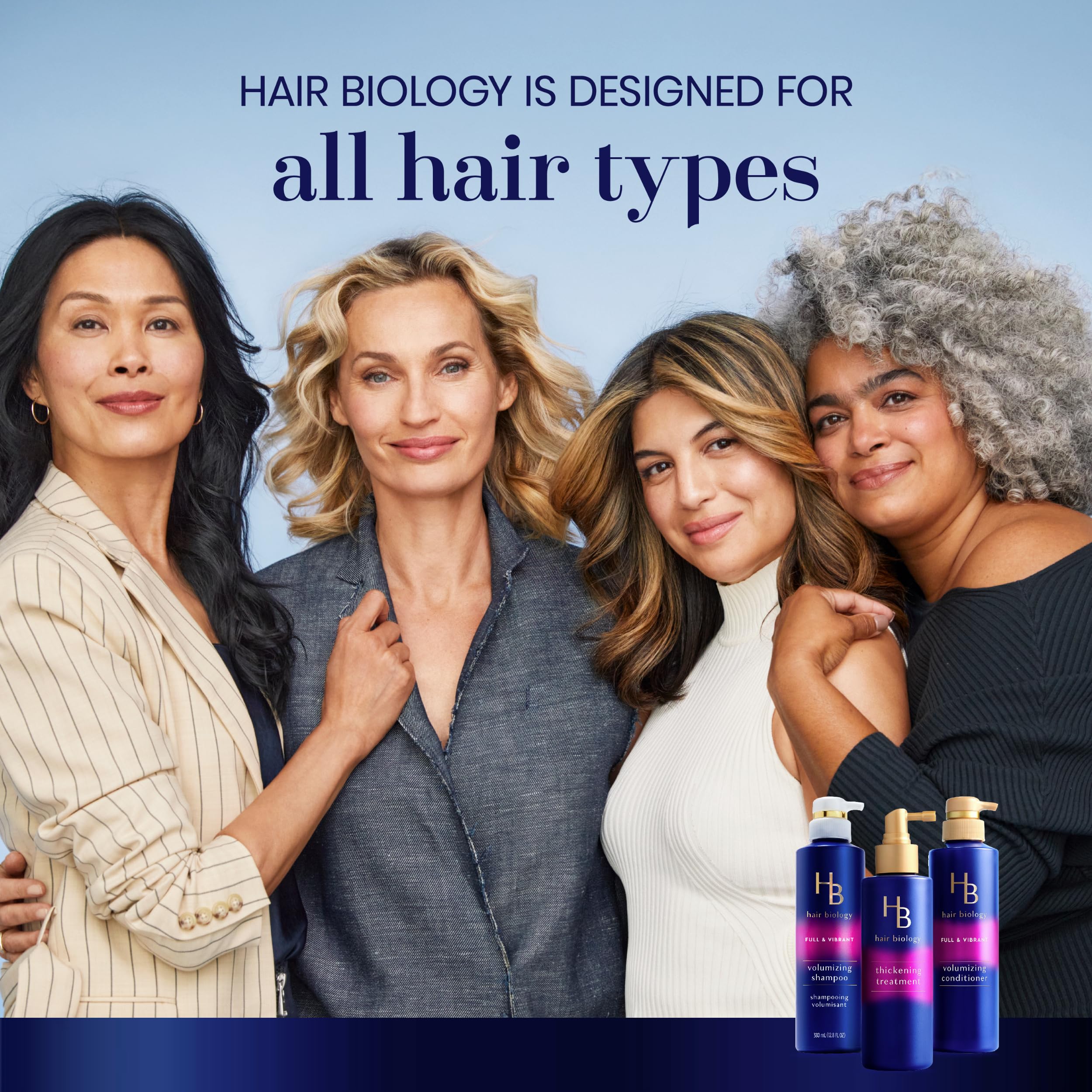 Hair Biology weightless cleansing and hydration concept featuring product bottle.