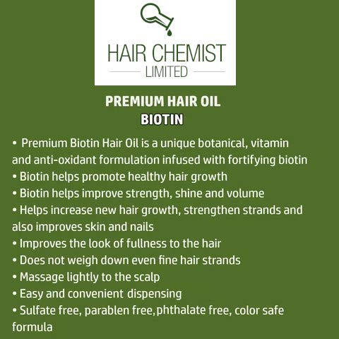 Hair Chemist Biotin Pro-Growth: aplicación en mano para cabello suave y manejable