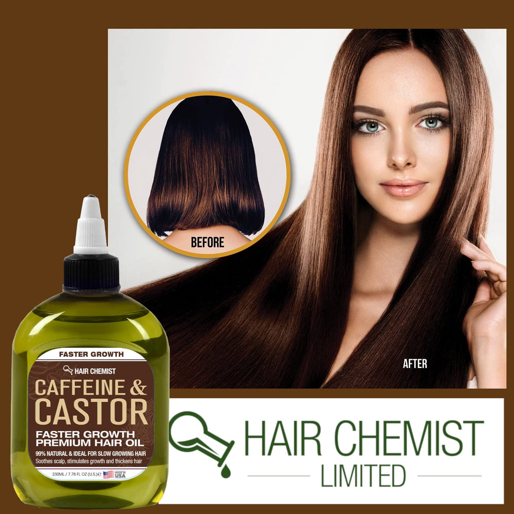 Hair Chemist Oil packaging USA label reinforces proudly made in the USA.