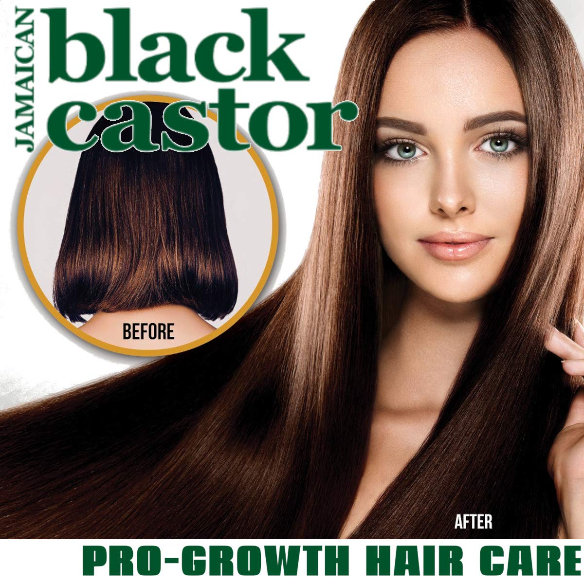 Hair Chemist Jamaican Black Castor Oil on hair strands showing shine and manageability