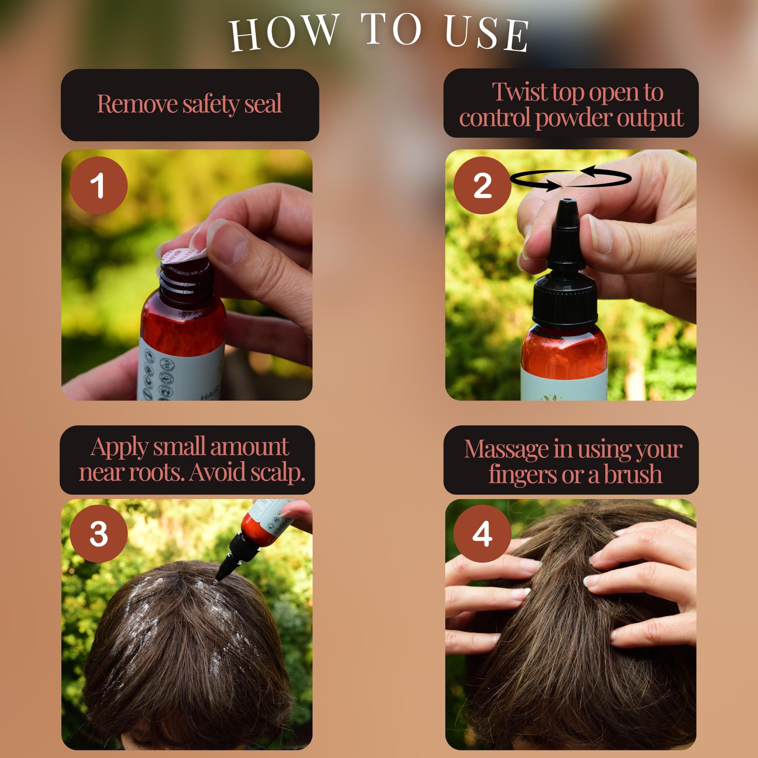 Cap twist detail on Hair Dance bottle for mess-free dispensing