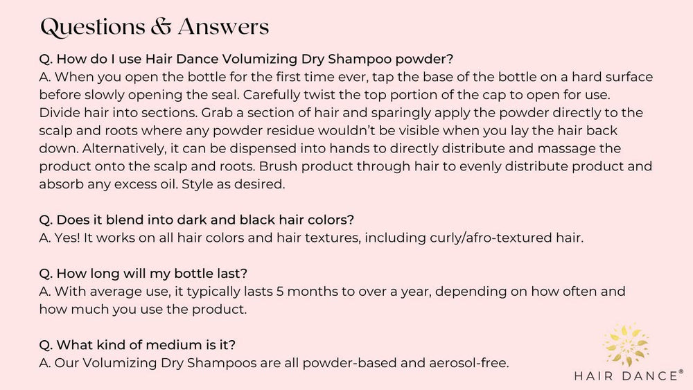 Made in USA label on Hair Dance packaging