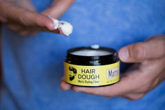 Hair Dough strong hold demonstrated during activity for day-long style