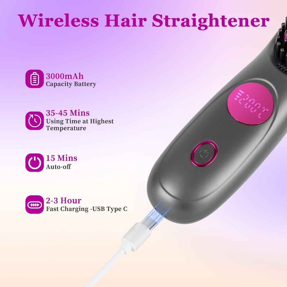 Hair Essence Go Brush Pro ceramic heating delivers smooth results