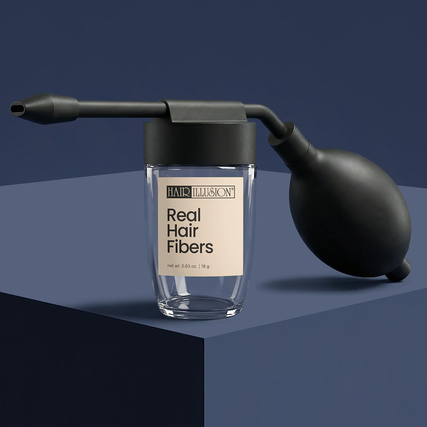 Hair Illusion easy-use design promotes tidy, controlled spraying.