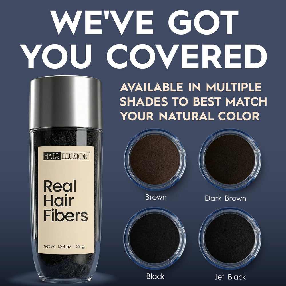 Hair Illusion fiber hold on spray companion for longer-lasting hold
