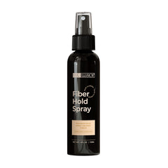 Hair Illusion natural fibers blend on scalp close-up shows seamless coverage.
