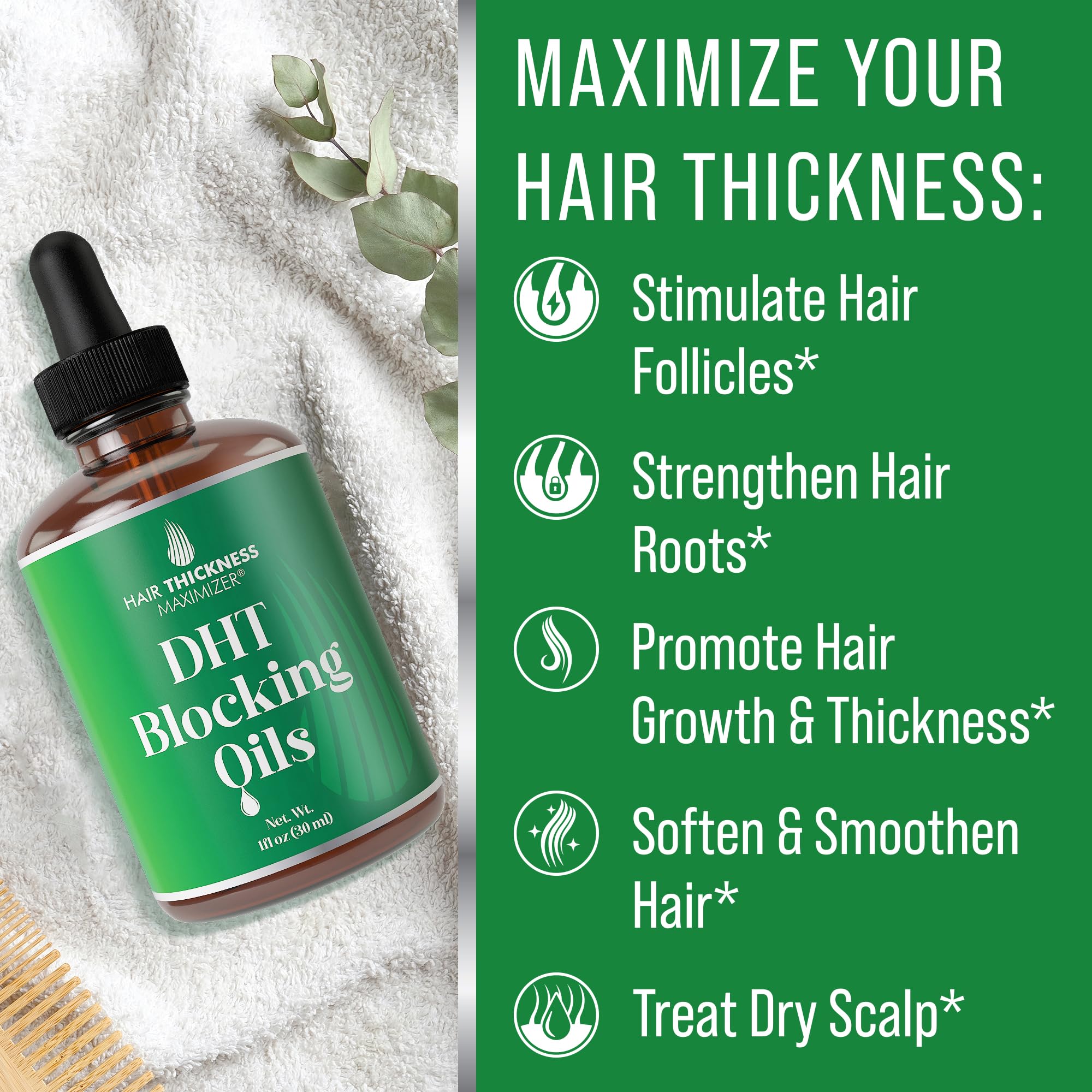 Serum Hair Thickness Maximizer fácil de usar para la rutina en casa