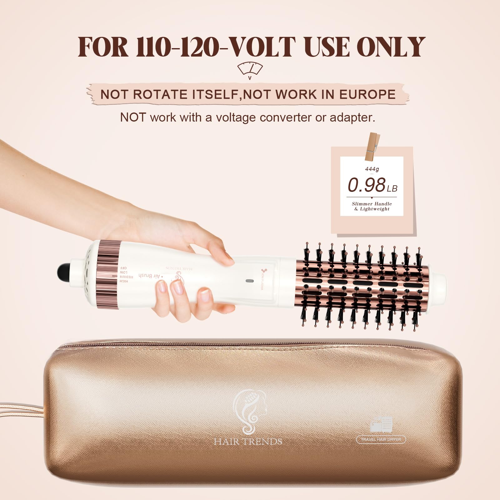 Hair Trends 4 in 1 hot air brush for versatile styling options