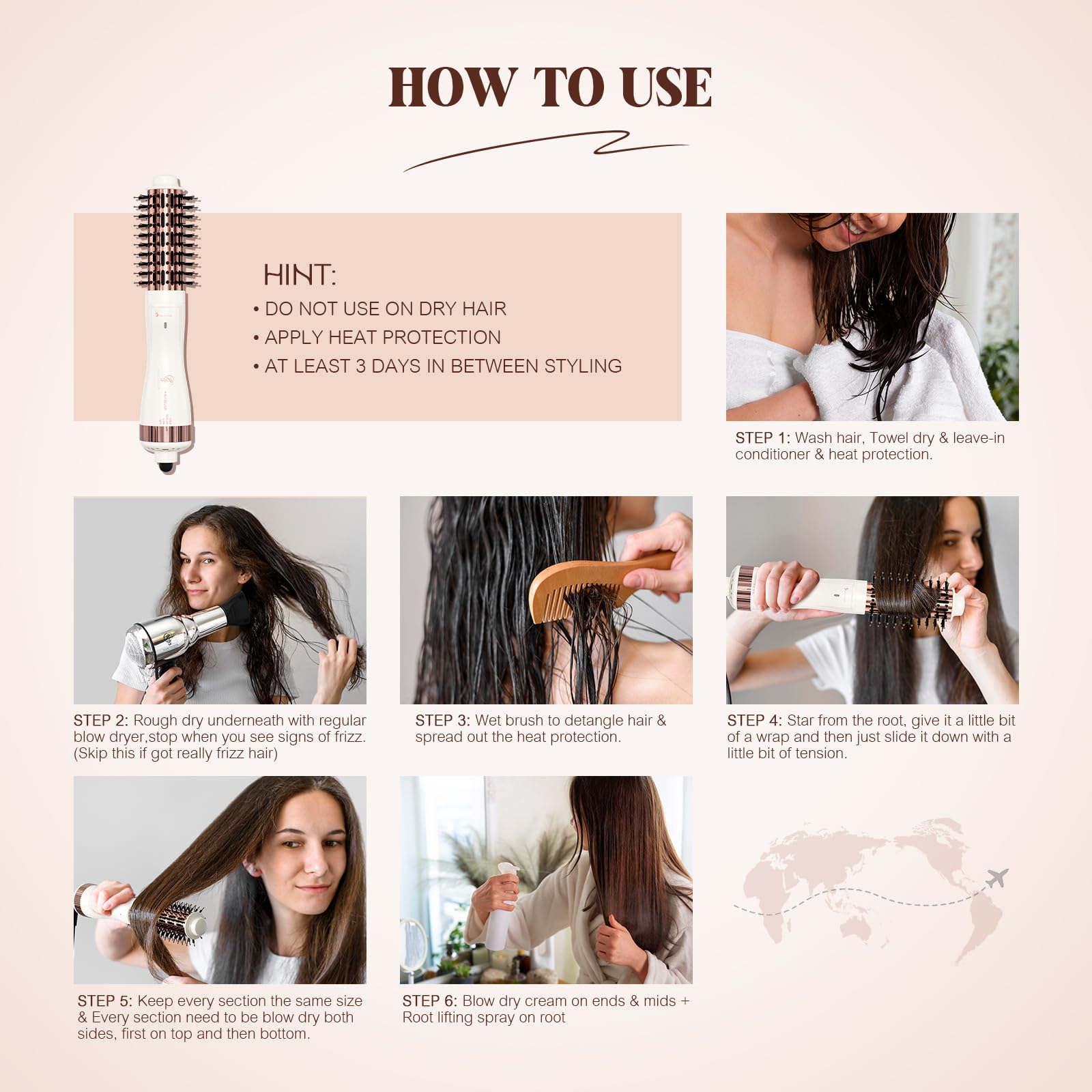 Hair Trends Detangle before use for smoother styling