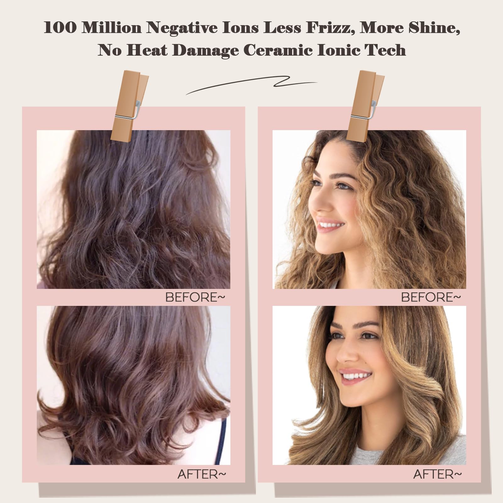 Hair Trends nano titanium barrel delivers fast, lasting heat.