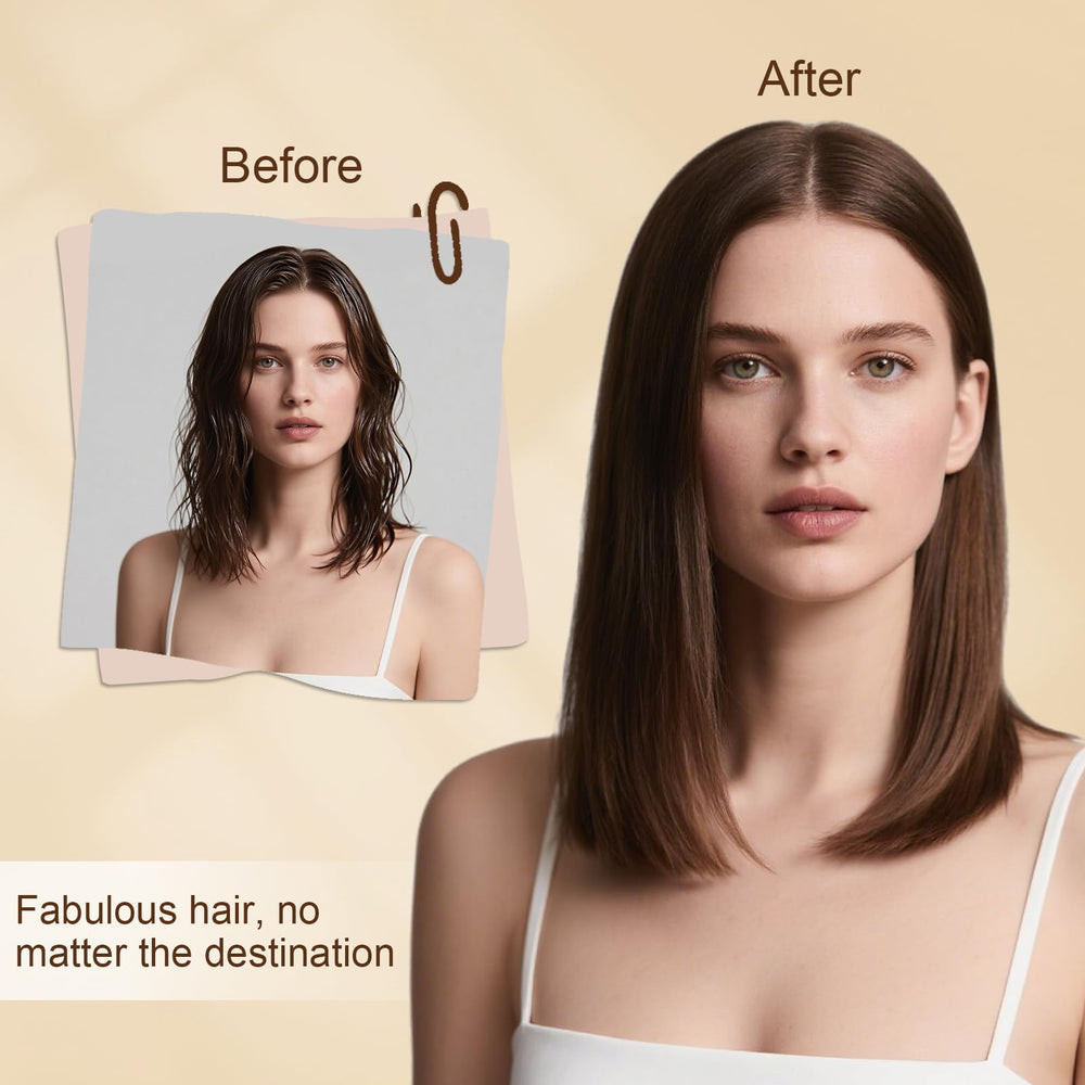 Hair Trends Travel Hair Dryer 8-blade turbofan enhances drying efficiency