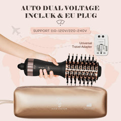 Hair trends Universal adapter for worldwide voltage compatibility during travel.