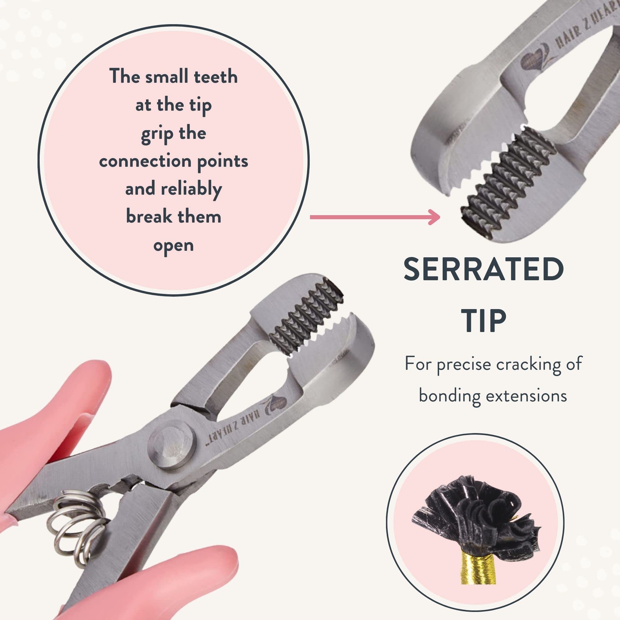 hair2heart remover pliers for keratin removal, protects natural hair