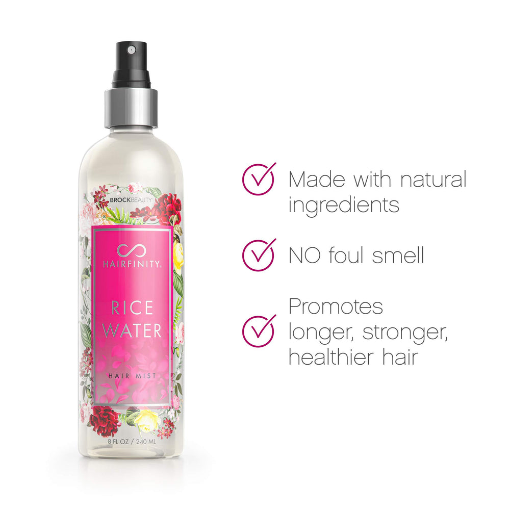 Hairfinity Rice Water Hair Mist ayuda a hidratar y mejorar la elasticidad.