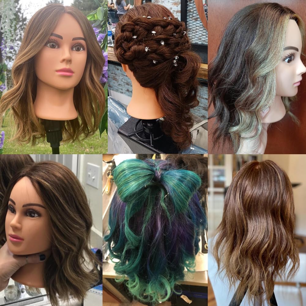 Hairingrid 14-inch individual hair strands enable precise cutting and braiding practice.