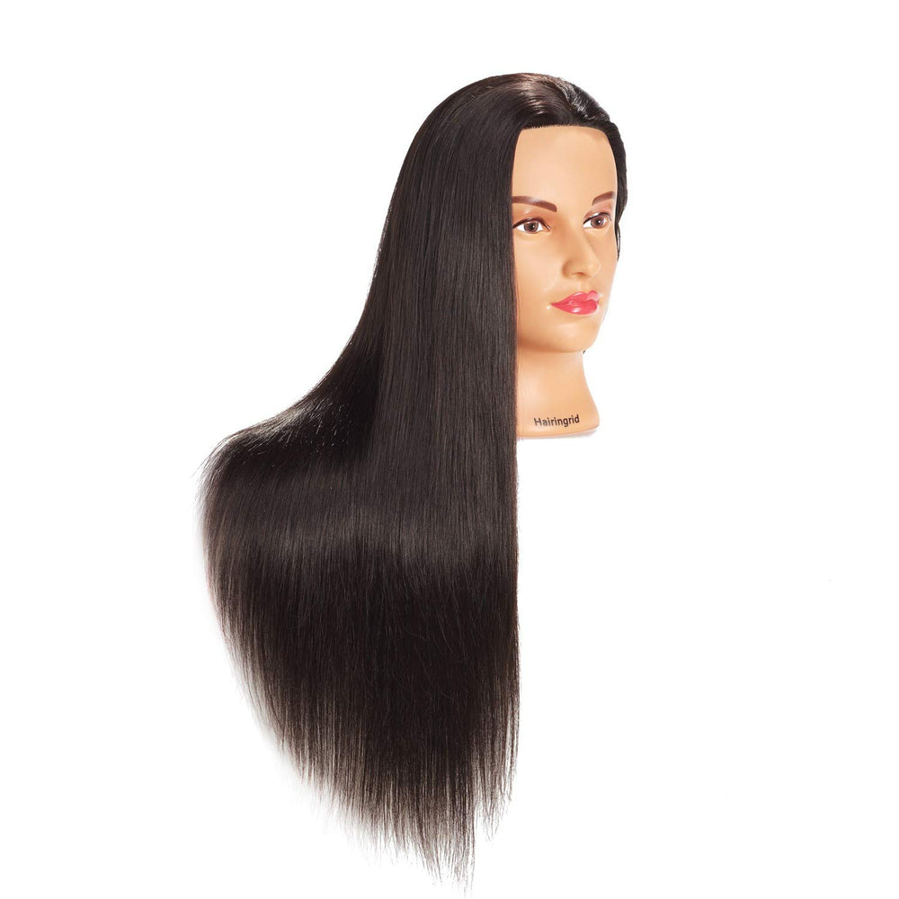 Hairingrid mannequin head hair length 20 inches ideal for techniques.