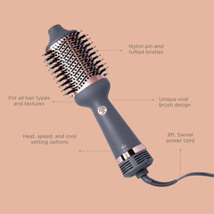 Hairitage Up in The Air hair styling in action delivering voluminous, smooth results.
