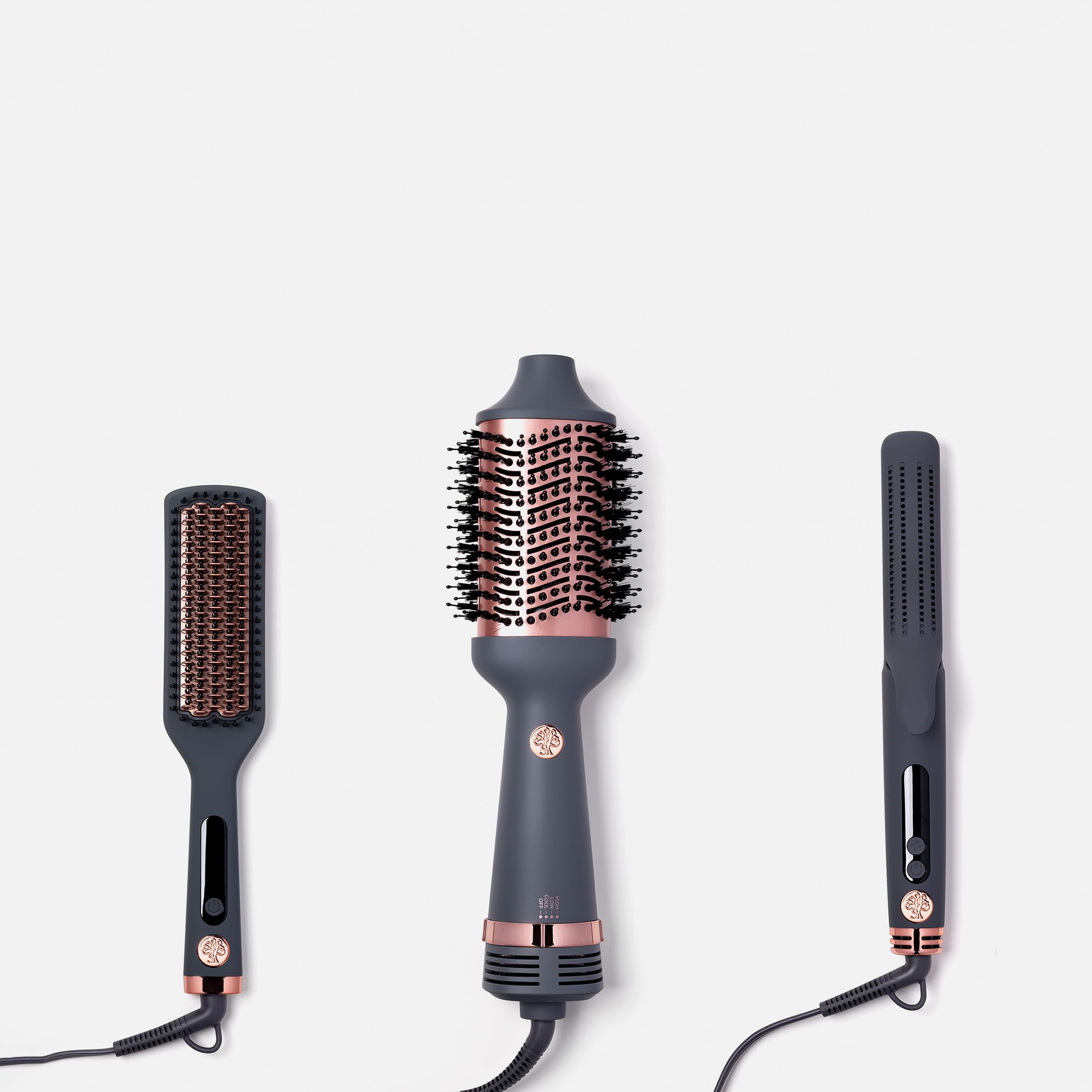 Hairitage Up in The Air matte grey design complements any vanity.
