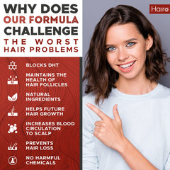Hairo Nutrition DHT Blocker lifestyle shot for both men and women.